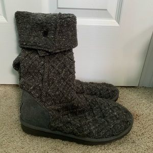 Grey Wooly Ugg Boots